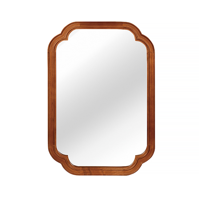 Walnut Irregular Wall Mirror