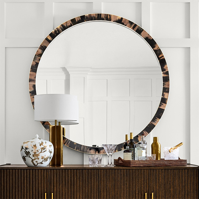 Round Luxury Accent Mirror - alternate view