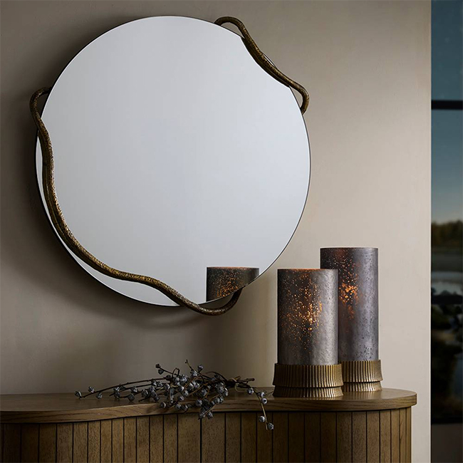 Snake Shape Frame Art Mirror - alternate view