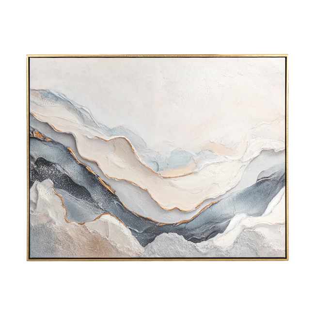 Abstract Blue Gray Canvas Art