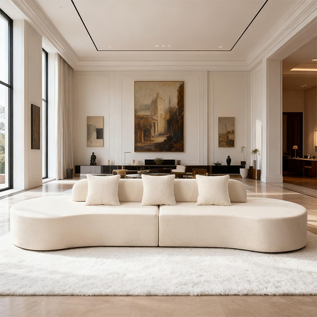 Modern Beige Sofa - alternate view